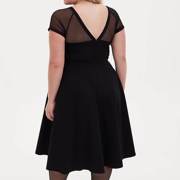 NWT Torrid Black Mesh Inset Swing Dress Size 20 - Picture 3 of 6